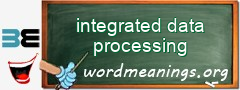 WordMeaning blackboard for integrated data processing